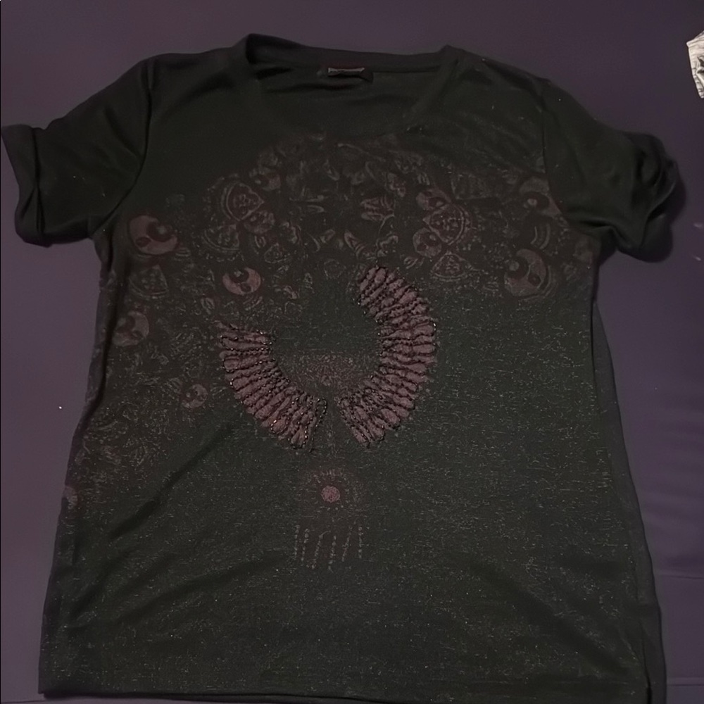 Custo Barcelona Black Purple Graphic Tee
